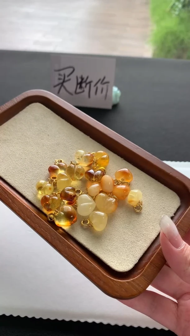 蜜蜡颈饰未镶嵌蜜蜡提溜F1453多样性发一