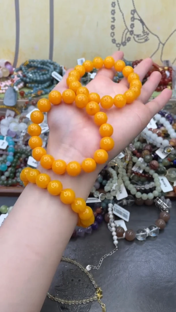 手链蜜蜡未镶嵌378人工二代 微瑕