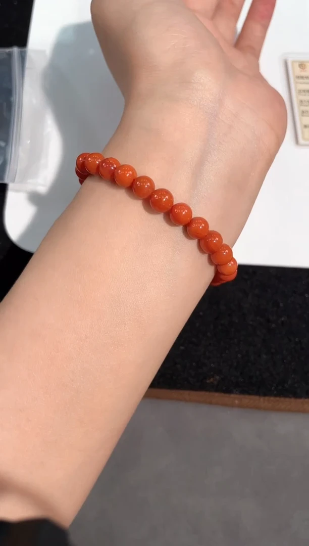 【闪购商品】南红玛瑙手链未镶嵌29号南红玛瑙单圈7mm
