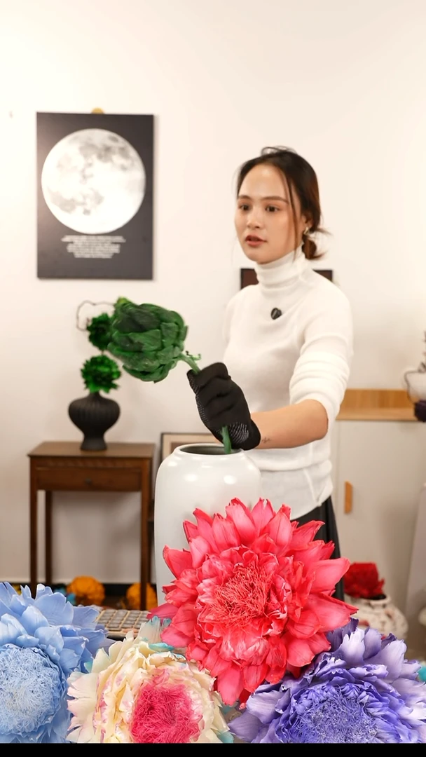 美*?永生花 霸王花 福袋黄色