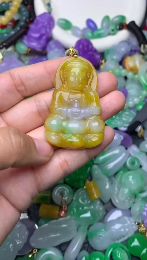 颈饰未镶嵌翡翠缅甸翡翠吊坠