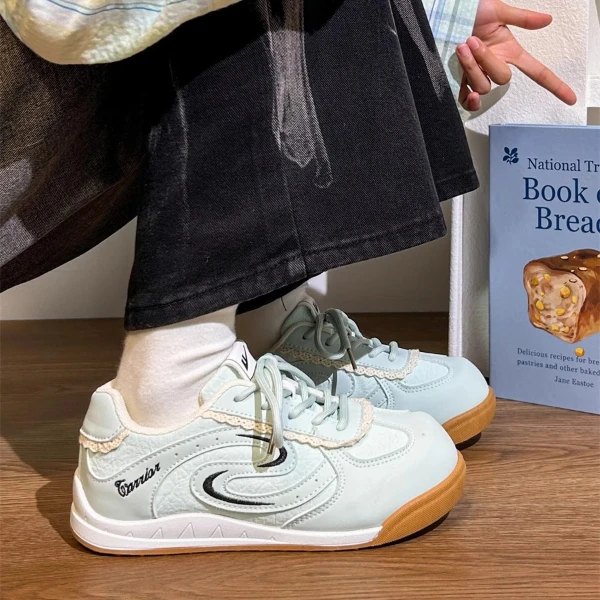 【份丝浮力】回力泡芙鞋女2025冬季新款韩版薄荷绿百搭软底运动休闲