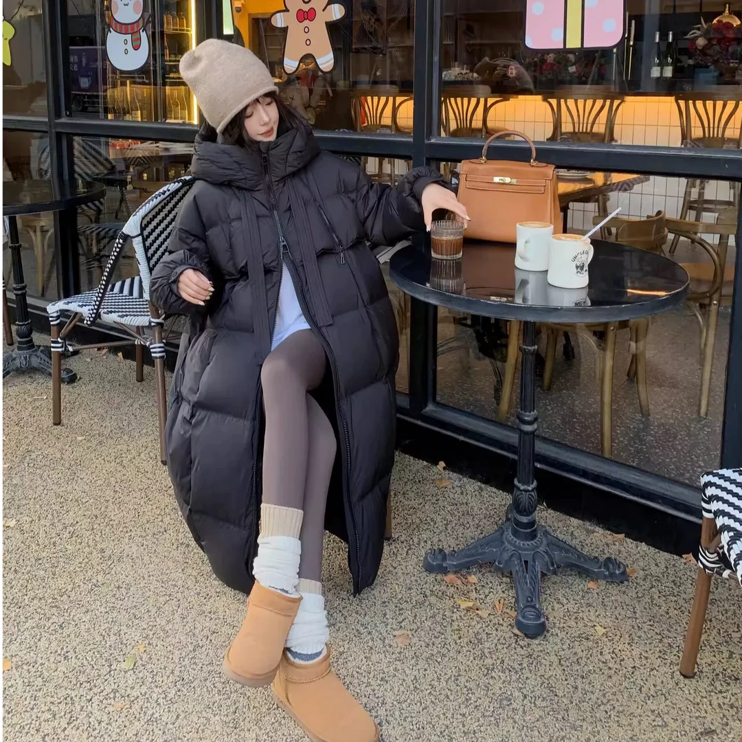 清!白鸭绒羽绒服女冬款新款爆款小个子上档次修身防风保暖外套