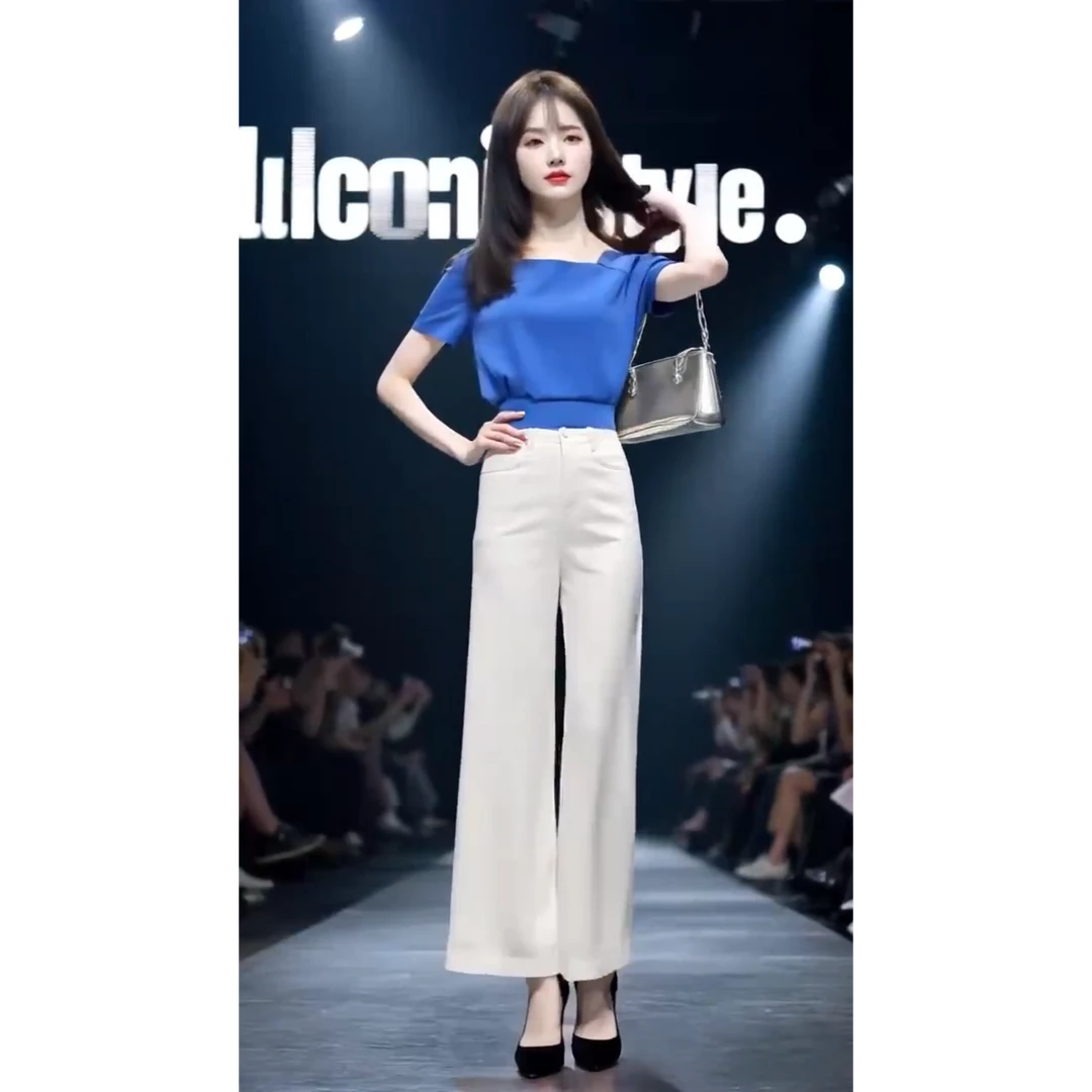 洋气休闲装2025新款高端轻熟盐系高级感短袖T恤白色裤子两件套装