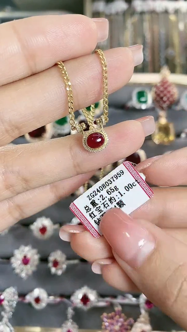 【闪购商品】红宝石项链18K金镶嵌18K金镶嵌红宝石项链