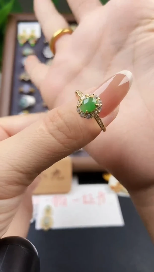 银S925镶嵌戒指翡翠21