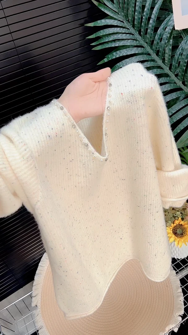 2025秋冬季新款休闲风女千金风常规针织毛针织衫套头百搭温柔上衣