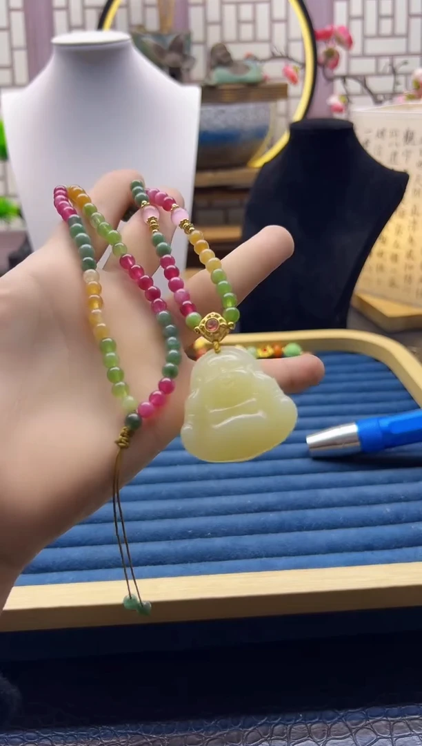 【闪购商品】和田玉颈饰14K金镶嵌X783