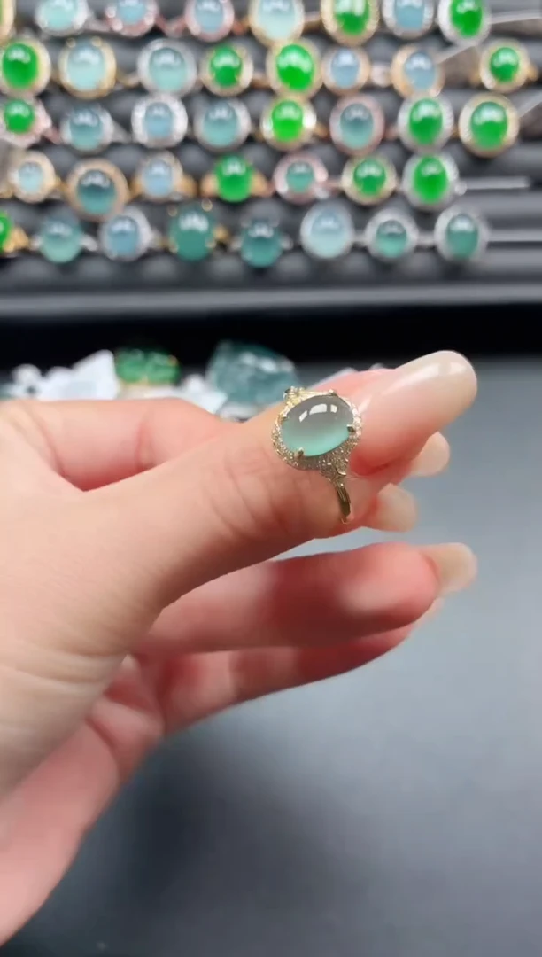 银S925镶嵌戒指翡翠1111