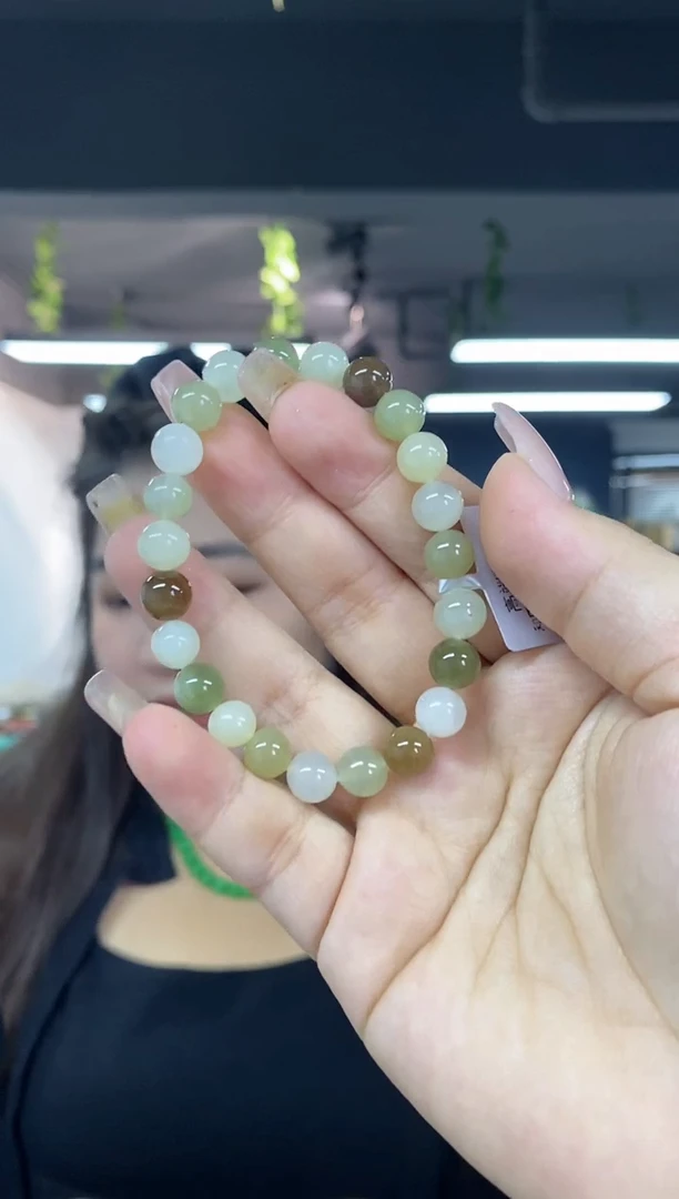 手串未镶嵌和田玉多样性发其一颜色微差