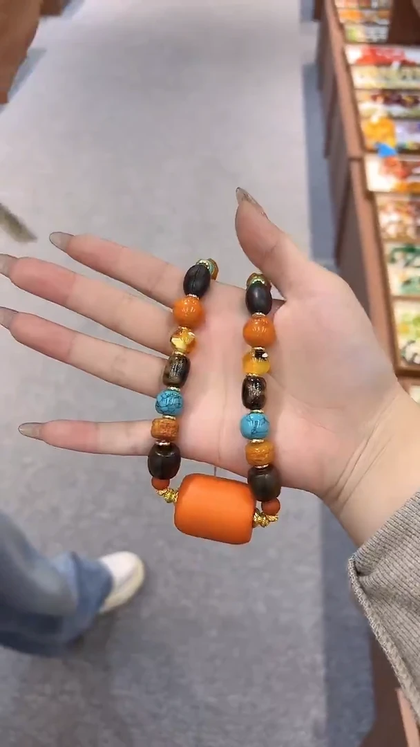 蜜蜡毛衣链未镶嵌DIY款M902