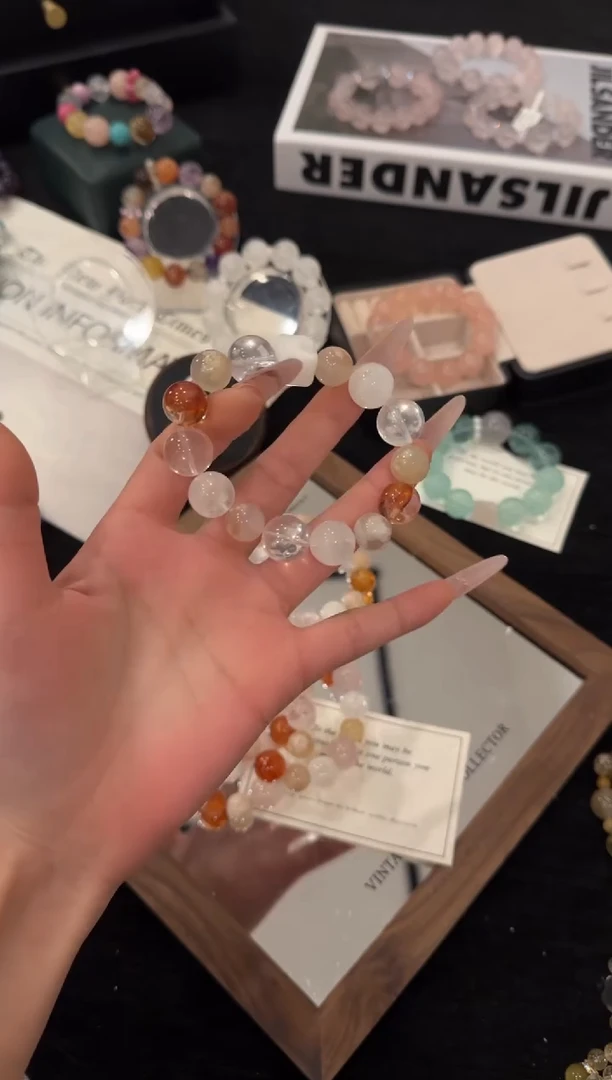 未镶嵌手链水晶樱花雨多宝x3374