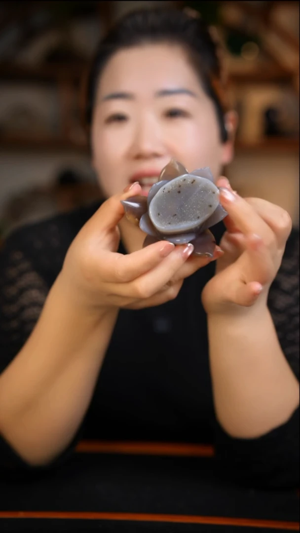 未镶嵌玛瑙摆件玛瑙莲花D154