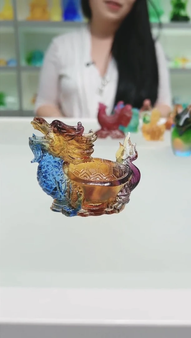 手工艺品琉璃古法琉璃龙龟