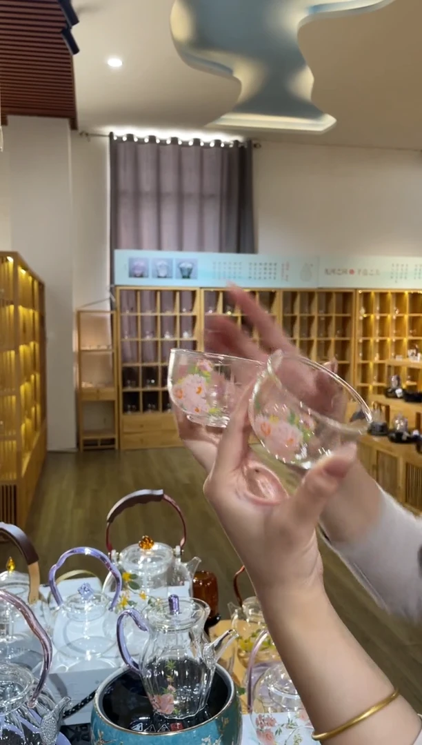 手工艺品玻璃桃花主人杯拍一发二啊