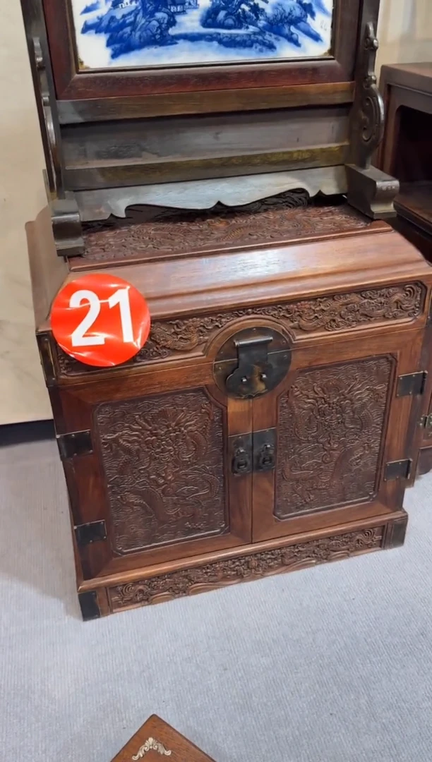 木花梨 大官皮箱