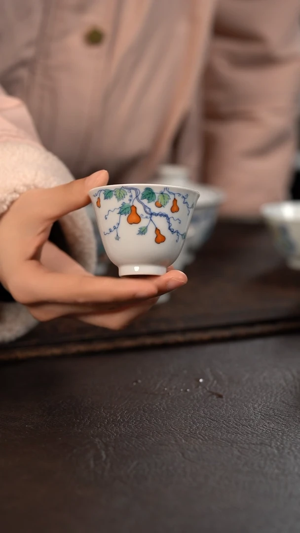 【闪购商品】杯云霞珍藏斗彩葫芦闻香杯