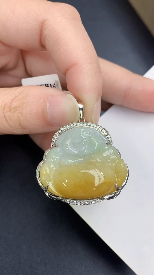 颈饰银S925镶嵌翡翠 天然缅甸A货百元以上9元证书费自理