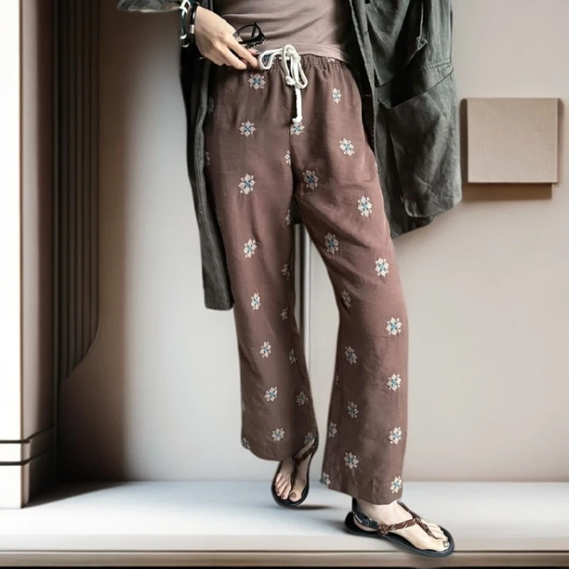 【雅岚女装】时尚洋气显瘦超显瘦清凉微喇长裤遛弯裤休闲夏季薄新