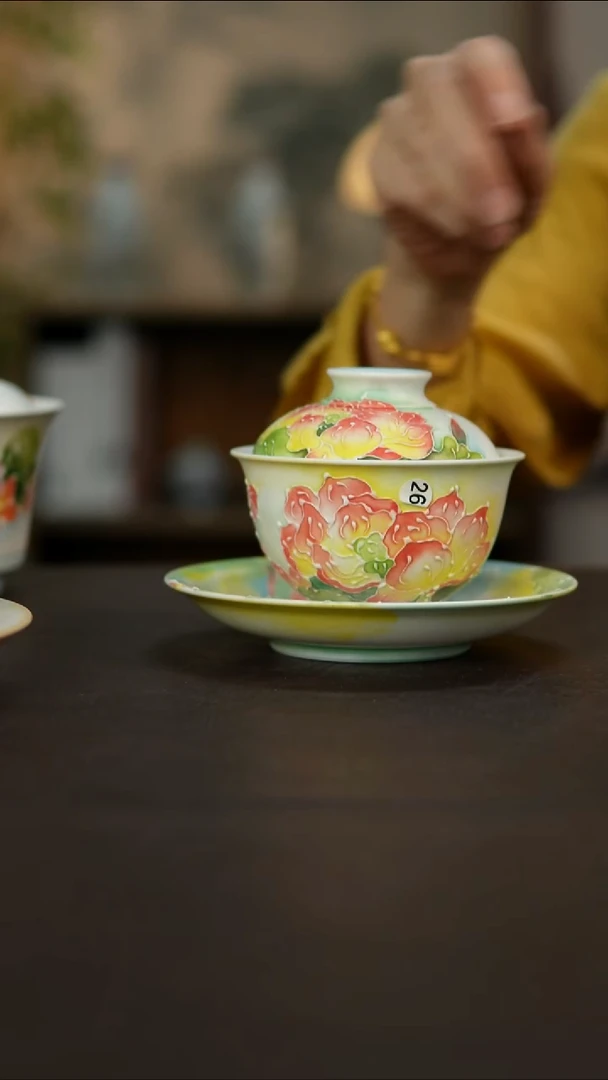 杯景德镇陶瓷杯碗柴烧多人