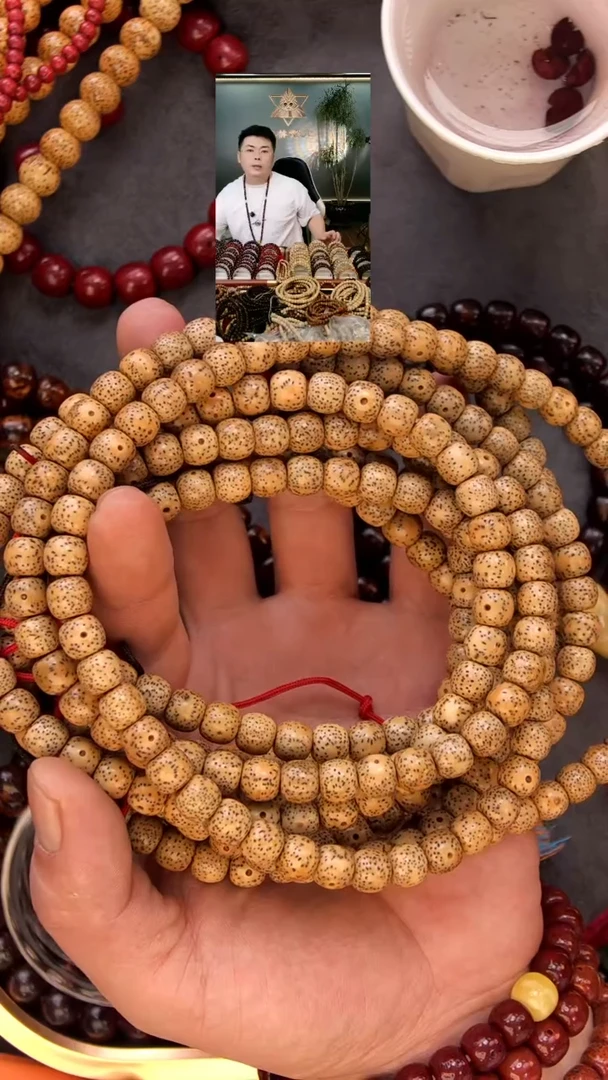 手串星月菩提8*9二十年陈籽星月菩提长串120颗籽
