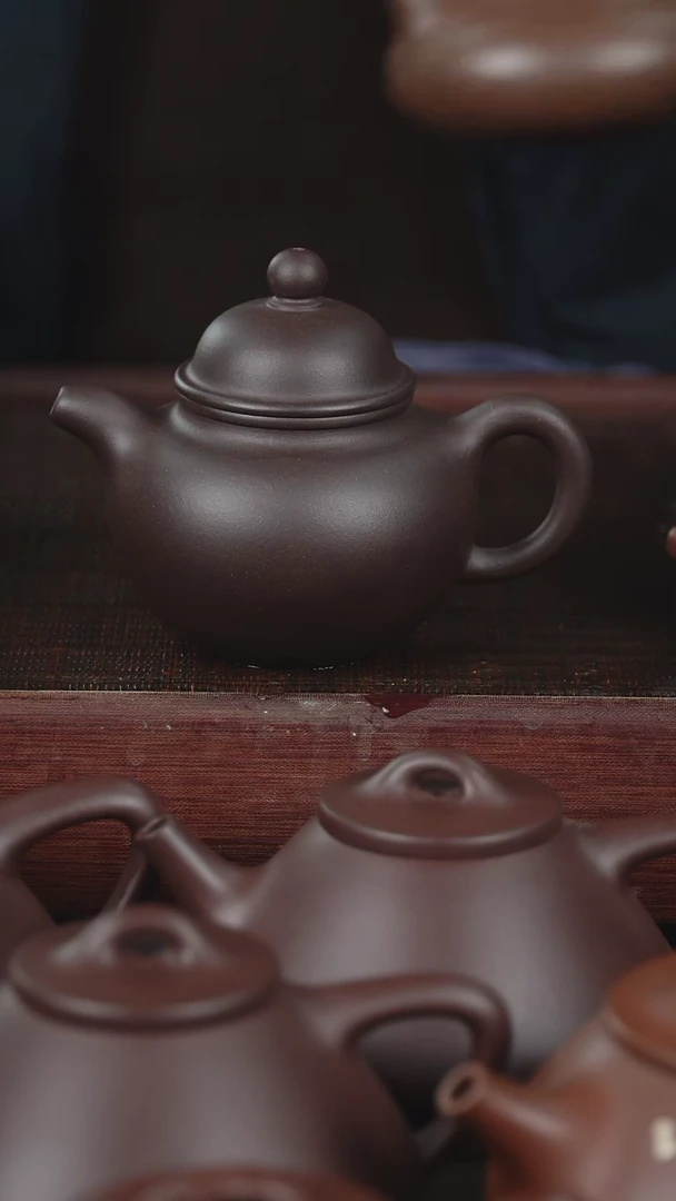 【闪购商品】紫砂茶壶尾单160cc老紫泥掇球