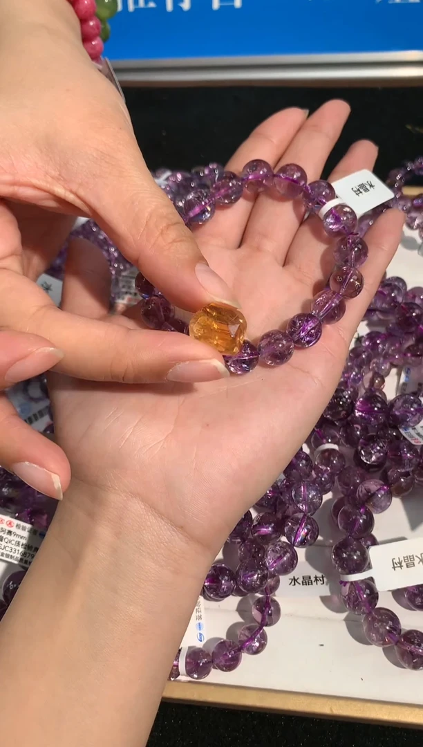 【闪购商品】水晶手链未镶嵌12号黄水晶随行配件