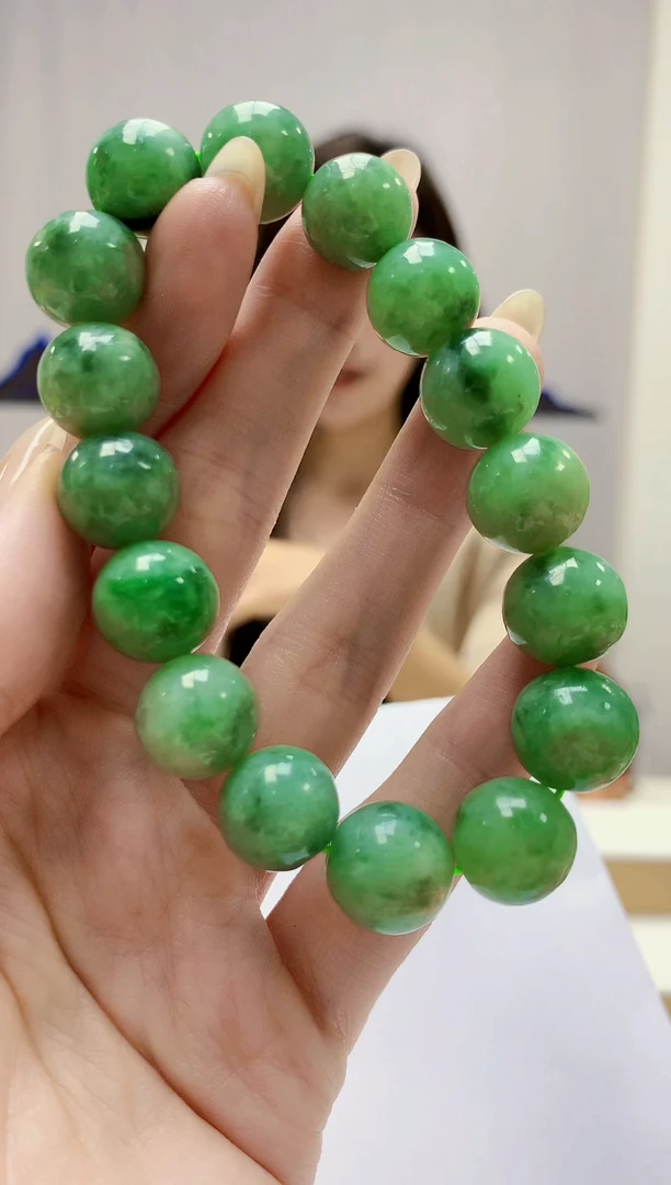 未镶嵌定制翡翠4829jw-毛货手串128
