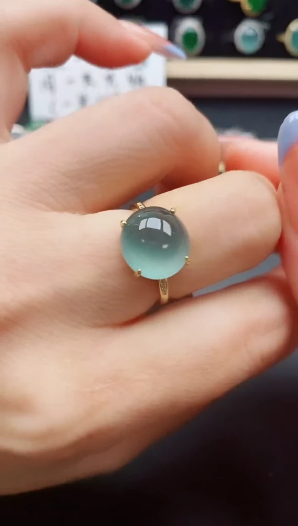 翡翠戒指银S925镶嵌321321