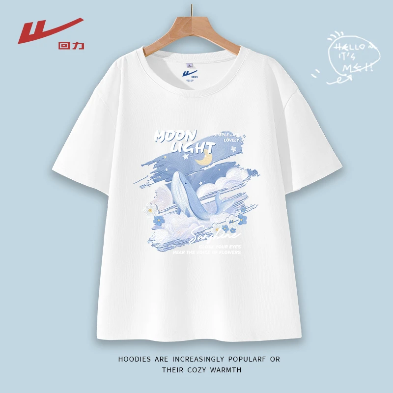 Warrior/回力洋气衣服女韩系纯棉短袖女款爆款2025新款ins情侣装