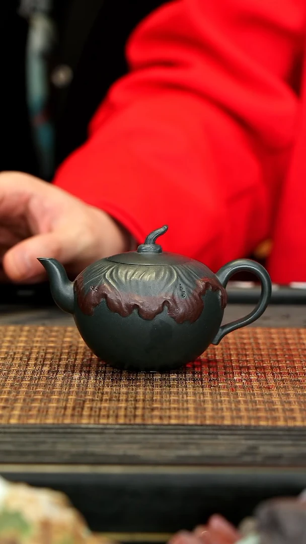【闪购商品】紫砂茶壶HZ13荷趣一粒珠 民国绿
