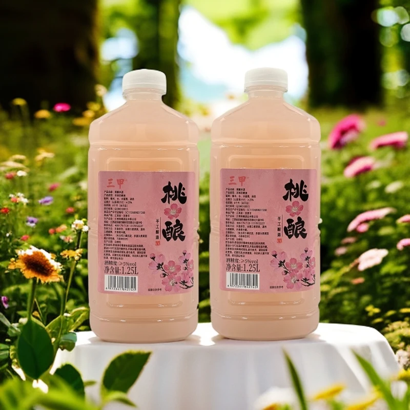 江南桃酿5度桃花酒古风桃花酿非遗工艺自然发酵微醺利口花果酒