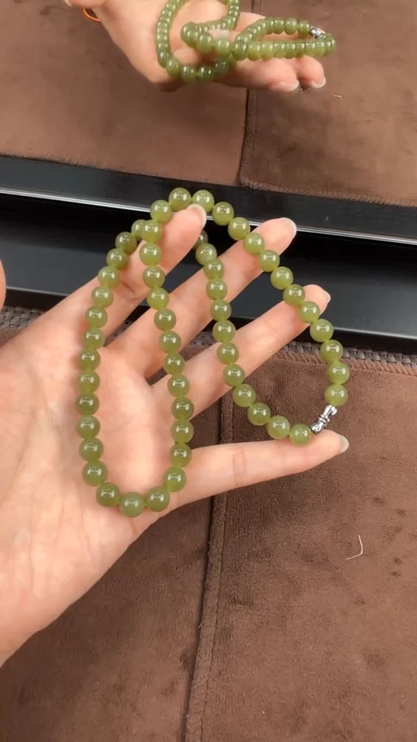 颈饰未镶嵌和田玉项链8mm