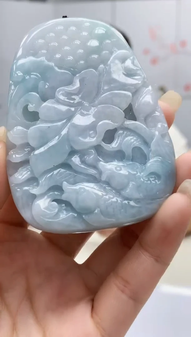 【闪购商品】定制翡翠未镶嵌4925lr-毛货挂件74