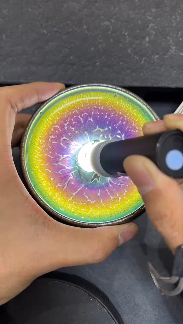 【闪购商品】茶盏10@建窑建盏胡金花