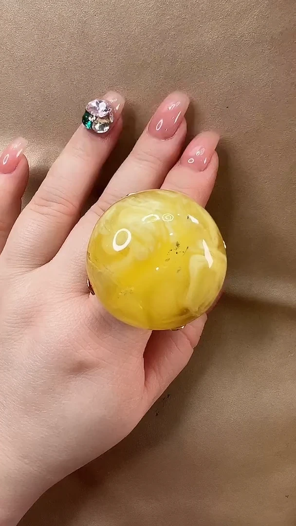 琥珀颈饰未镶嵌戒指