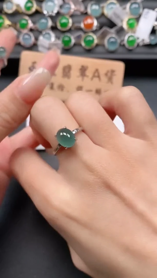 银S925镶嵌戒指翡翠1111