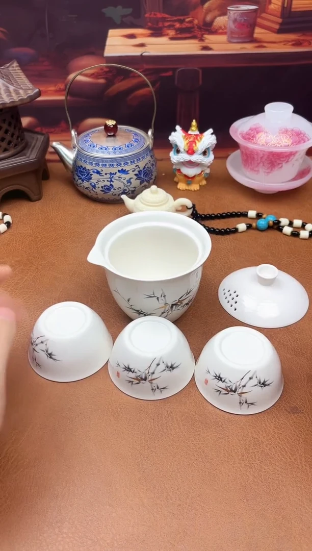陶瓷茶具摆件旅行套组