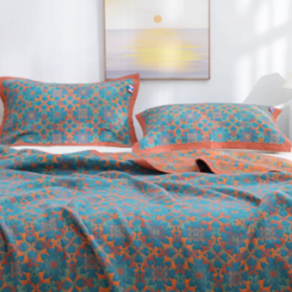 【探索宇宙-蓝】52*78cm高密纱布枕巾柔软高档吸汗透气