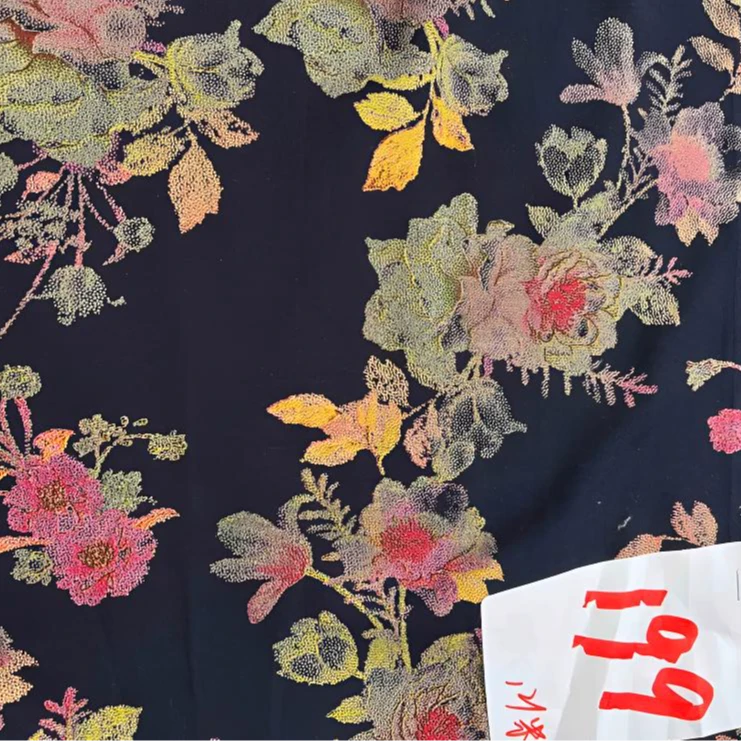 199雕印棉绸布数码印花服装用品布料柔软舒适适合夏季制作棉绸