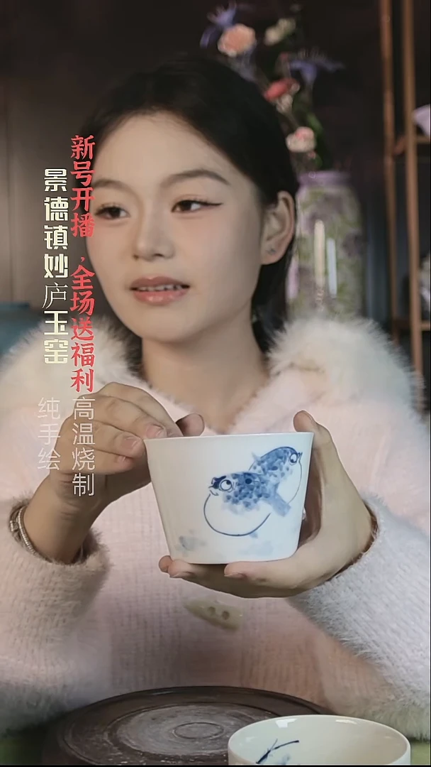 盘妙庐玉窑冰桶杯微瑕