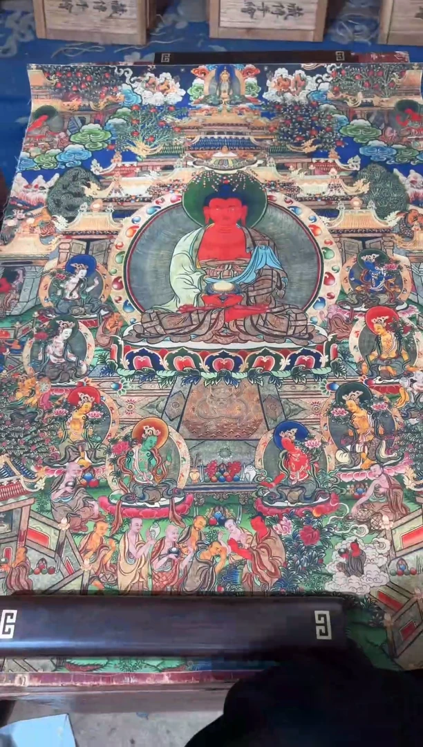 卷轴画龙妹的唐卡tk16