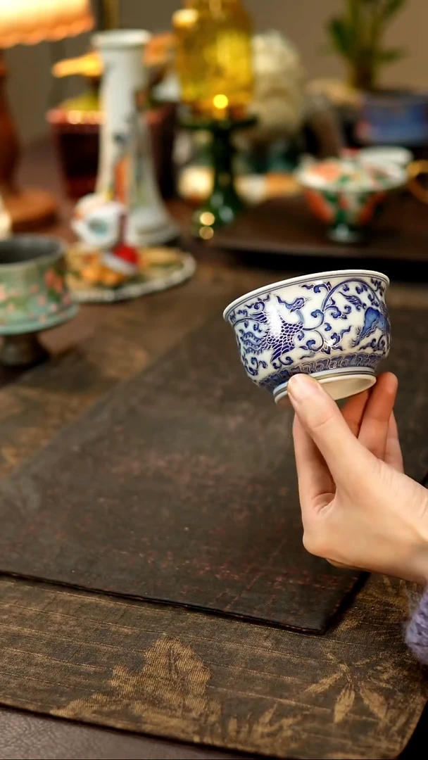 景德镇陶瓷杯碗柴烧多人