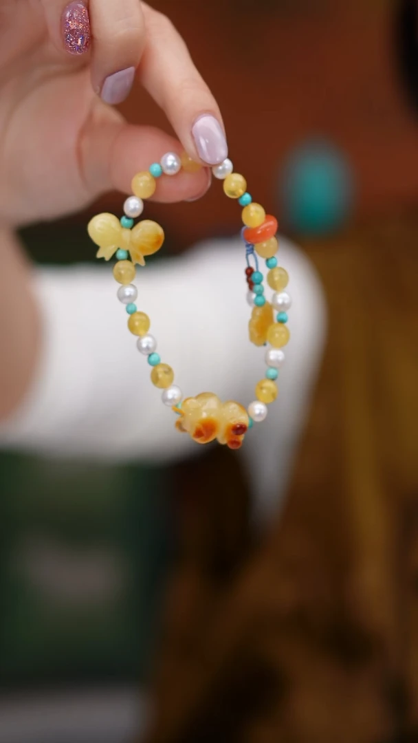 手串蜜蜡未镶嵌MZY1012蜜蜡小熊手串