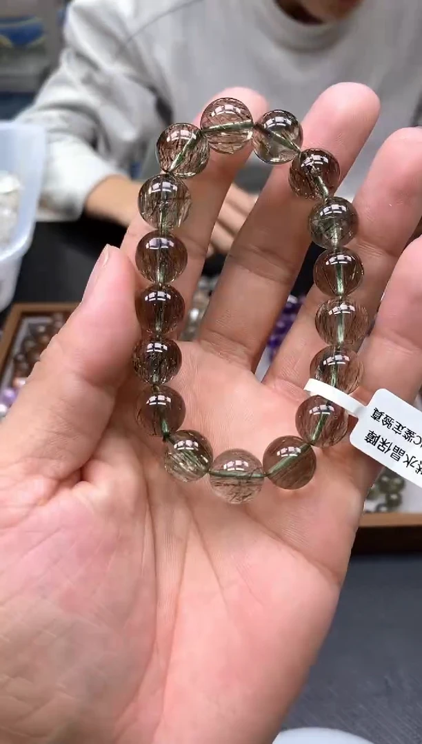 未镶嵌手串水晶20绿发晶12mm
