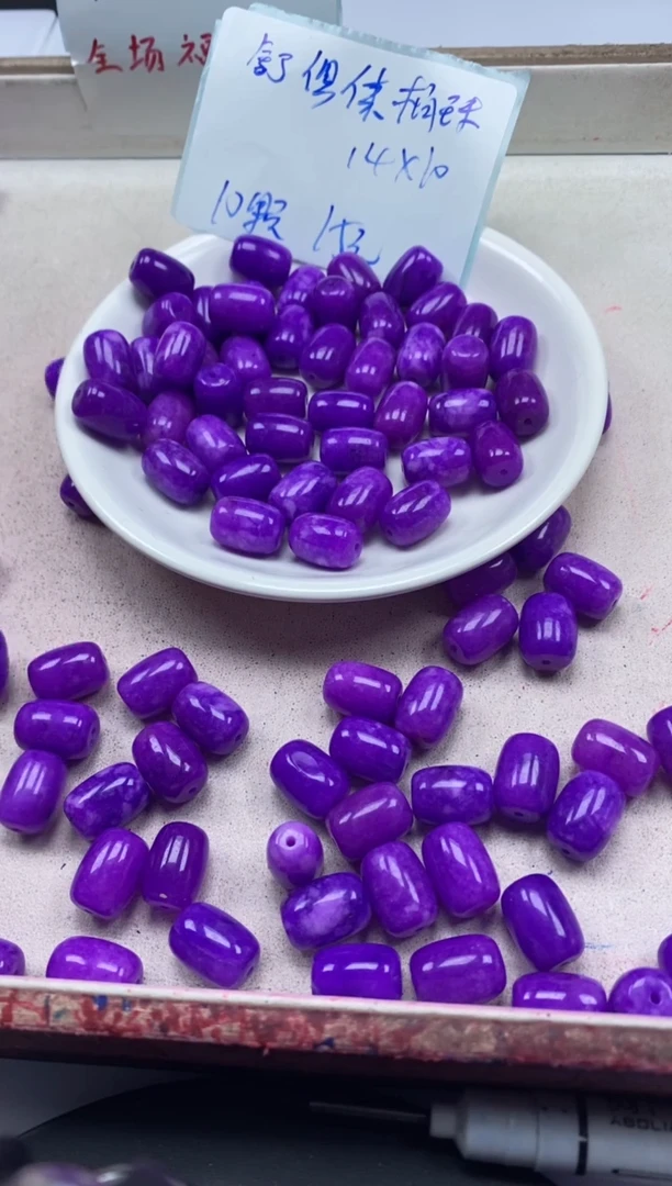 【闪购商品】玛瑙/玉髓颈饰未镶嵌w2387舒俱来桶珠14*10mm*10