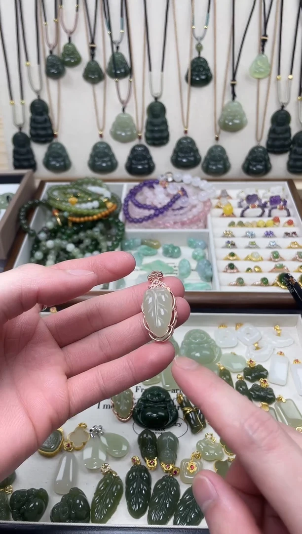 吊坠(不含链)银S925镶嵌和田玉吊坠(不含链) 银S925镶嵌 和田玉