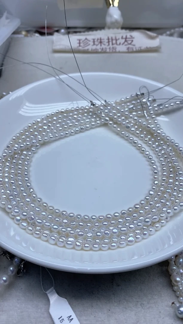 淡水珍珠未镶嵌颈饰4-5发1