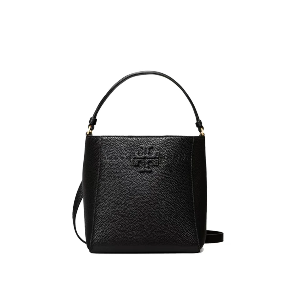 TORY BURCH/汤丽柏琦 专柜款黑色水桶包192485578331