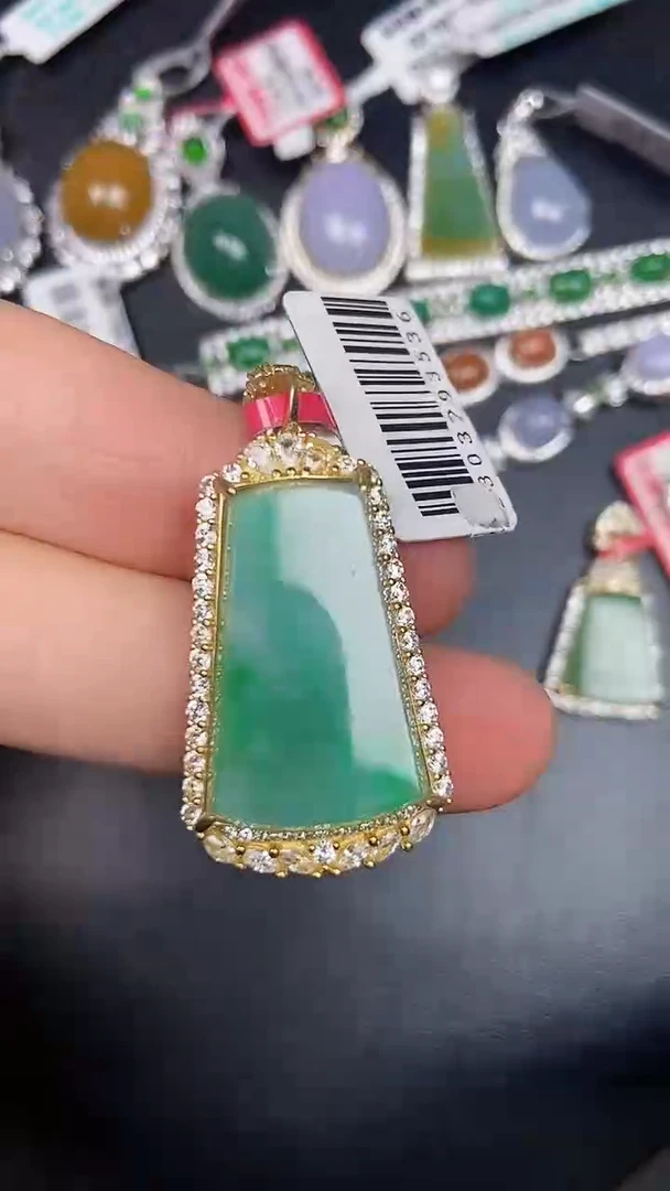 银S925镶嵌戒指翡翠1960